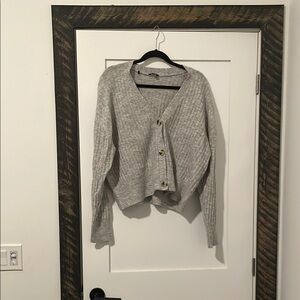 Buffalo David Bitton Light Gray Cardigan